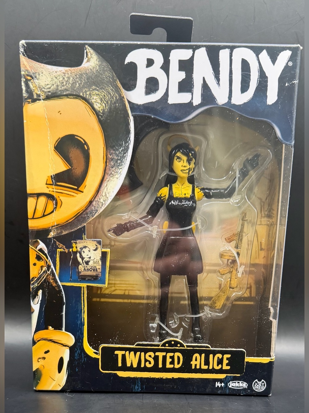 Bendy - Twisted Alice Action Figure‎ - Black & Yellow,NIB, 14+ Joey Drew Studios